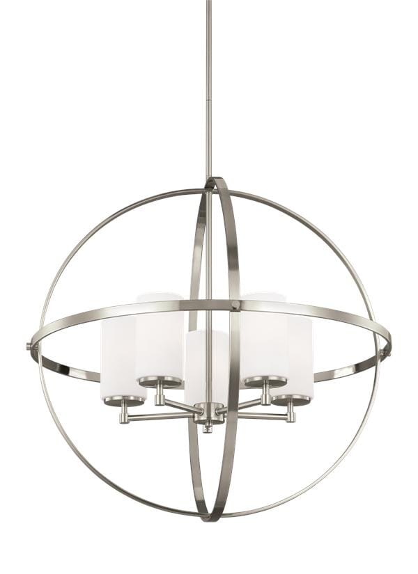 Sea Gull Alturas 5-Light Chandelier in Brushed Nickel