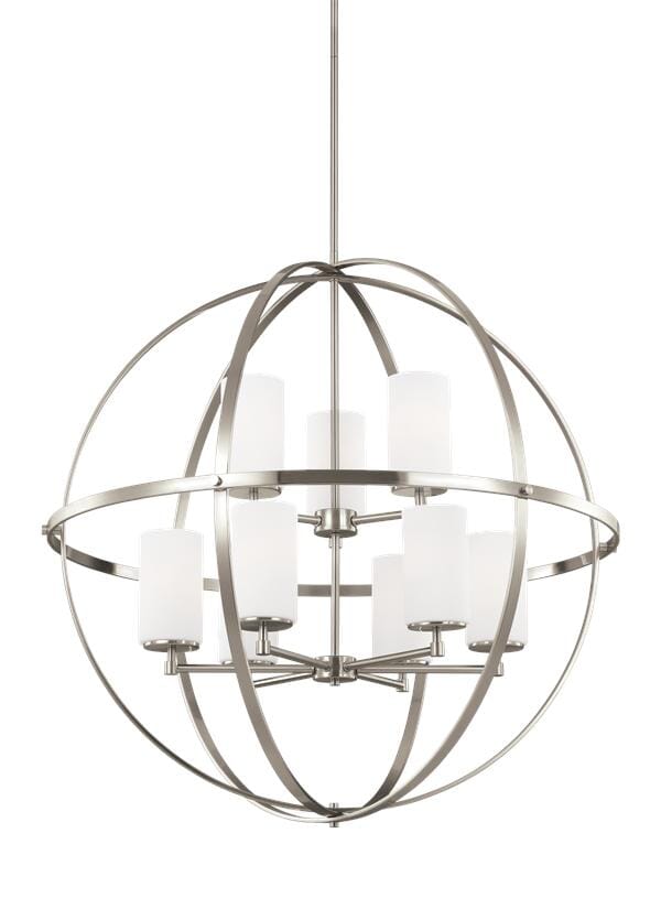 Sea Gull Alturas 9-Light Chandelier in Brushed Nickel