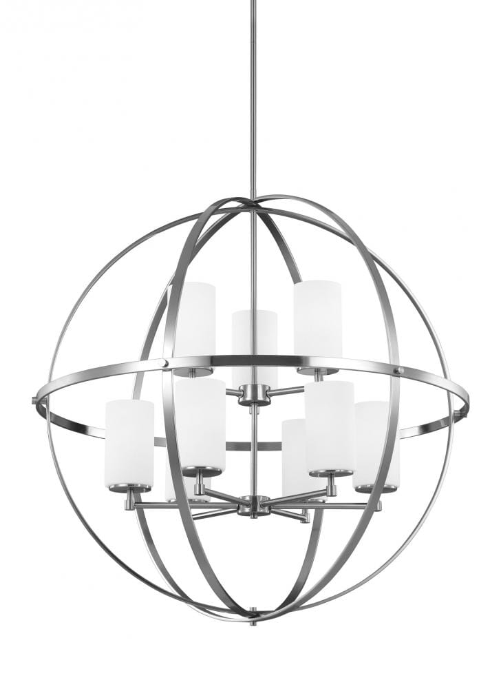 Sea Gull Alturas 9-Light Chandelier in Brushed Nickel