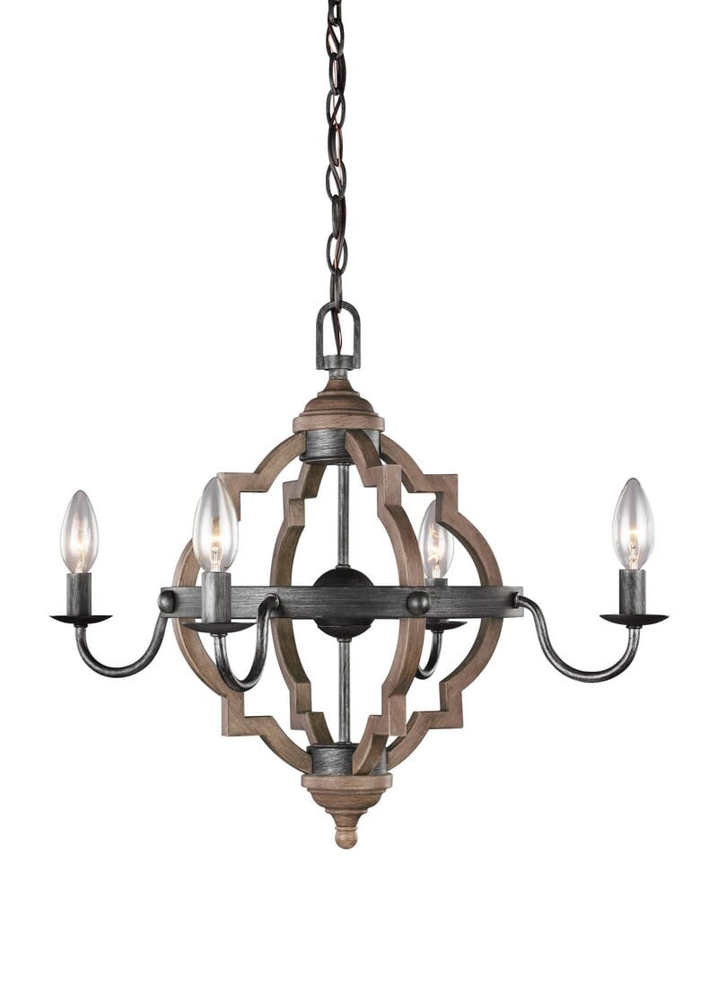 Sea Gull Socorro 4-Light Chandelier in Stardust