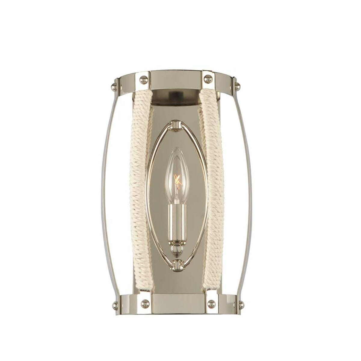 Kalco Bradbury 12" Wall Sconce in Polished Nickel