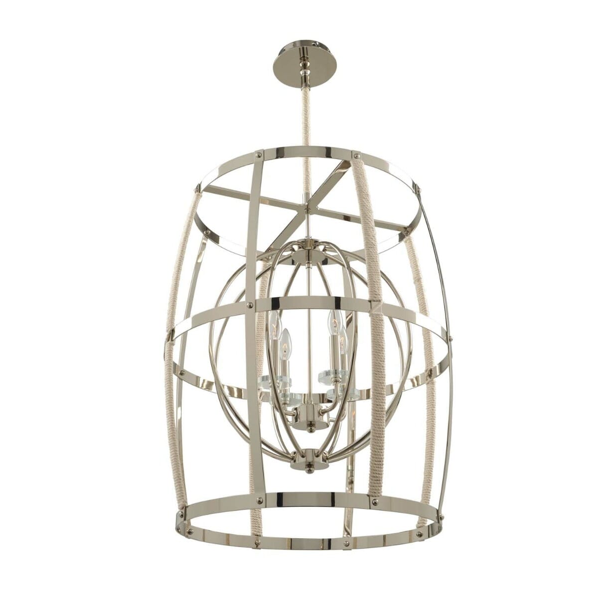 Kalco Bradbury 4-Light Pendant Light in Polished Nickel