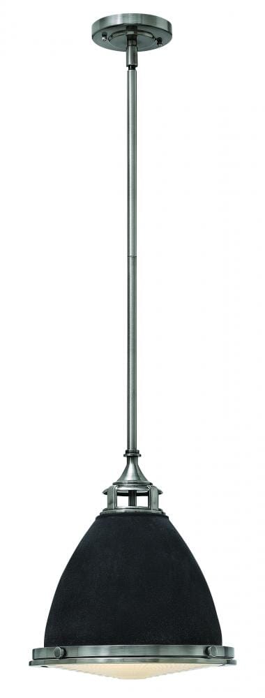 Hinkley Amelia 1-Light Pendant in Aged Zinc