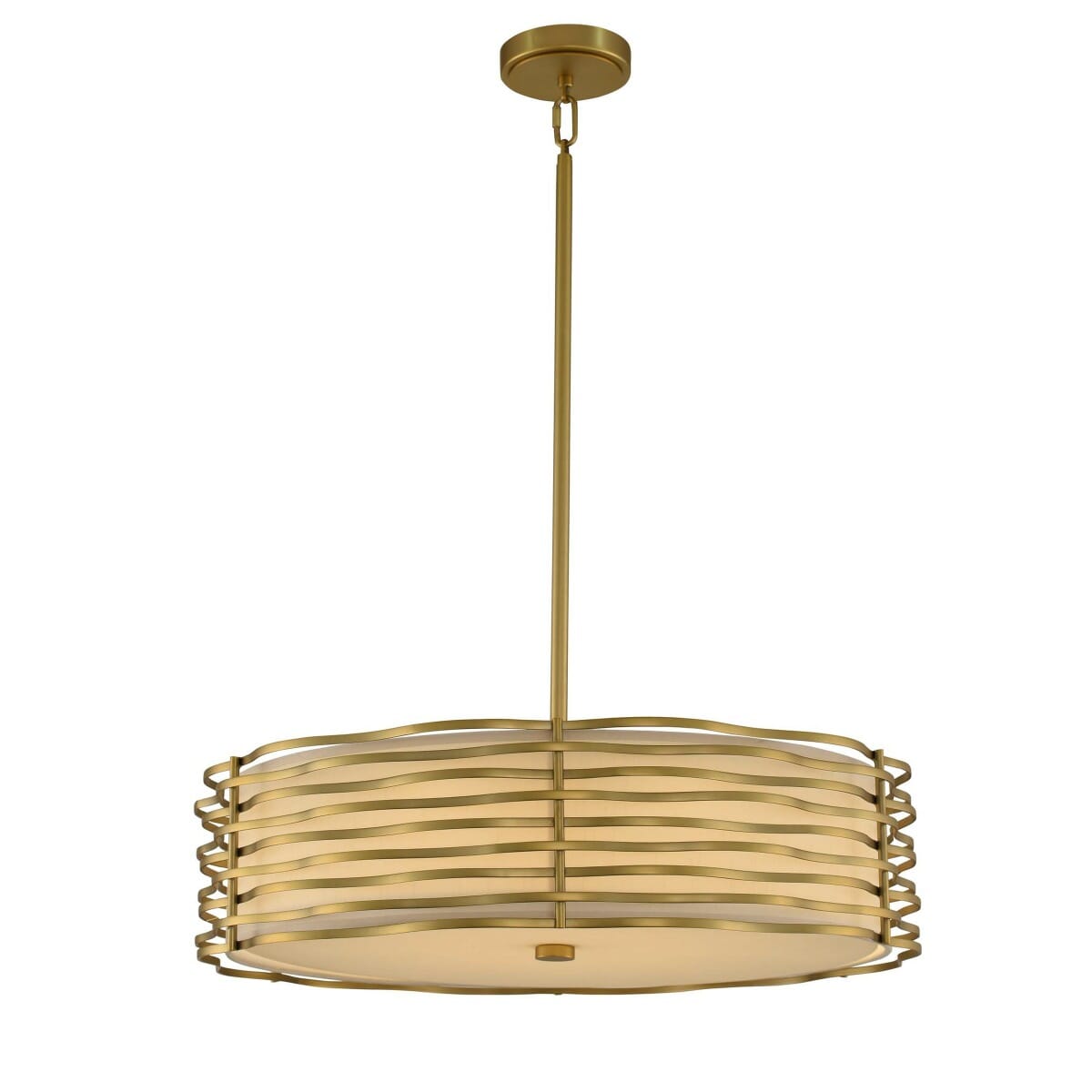 Kalco Paloma Pendant Light in Vintage Brass