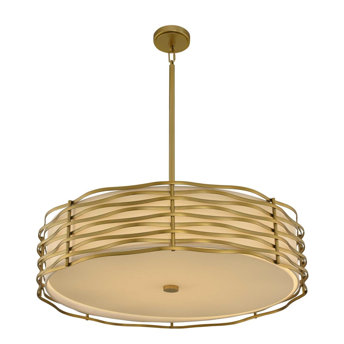 Kalco Paloma Pendant Light in Vintage Brass