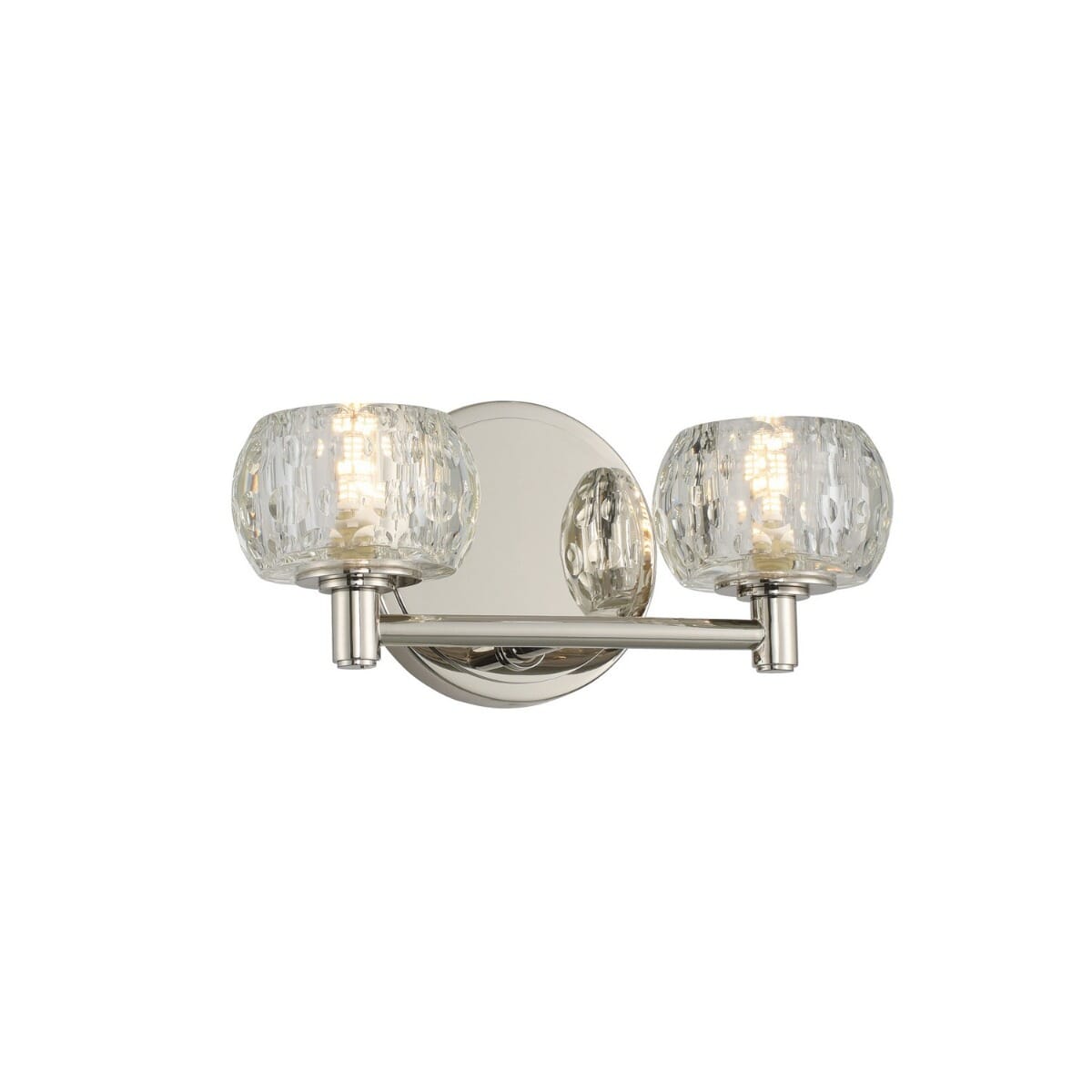 Kalco Ella 2-Light 11" Bathroom Vanity Light in Polished Nickel