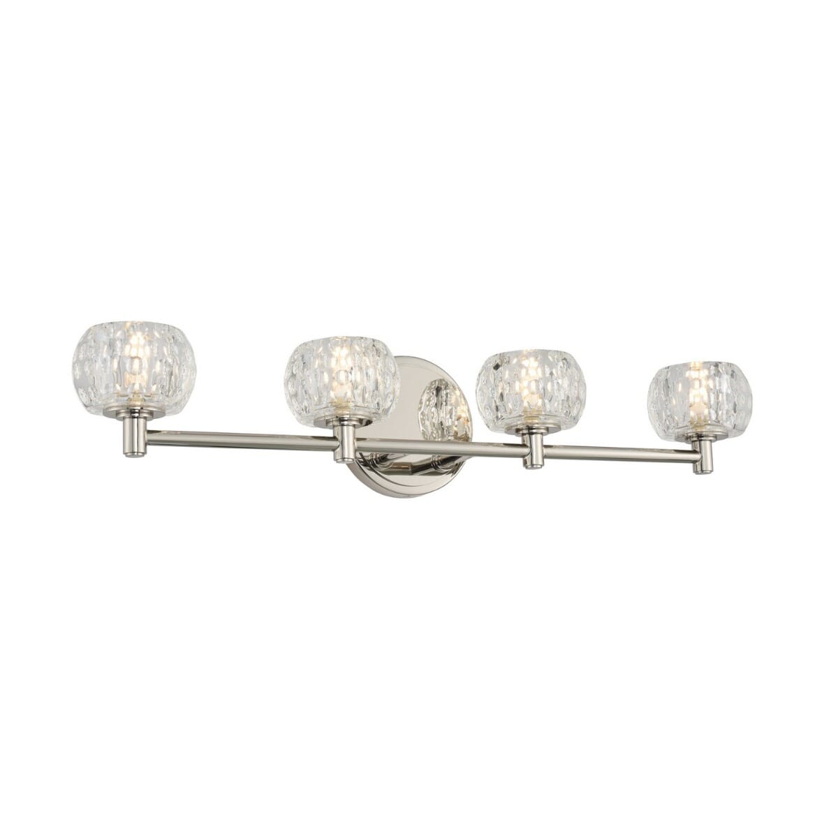 Kalco Ella 4-Light 25" Bathroom Vanity Light in Polished Nickel