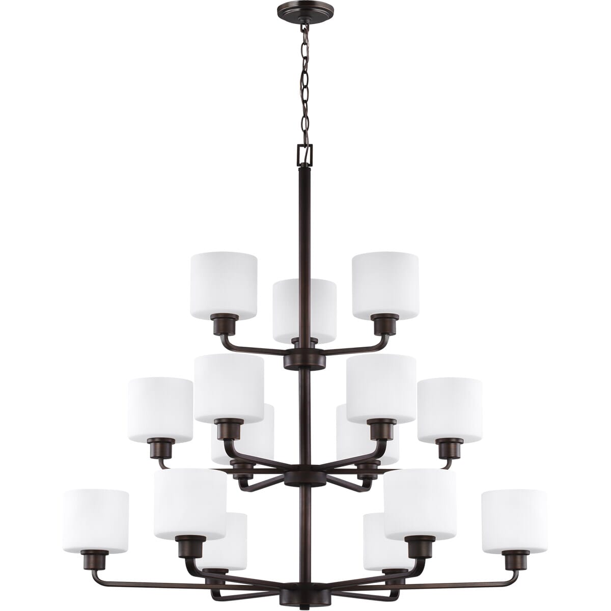 Sea Gull Canfield 15-Light Chandelier in Bronze