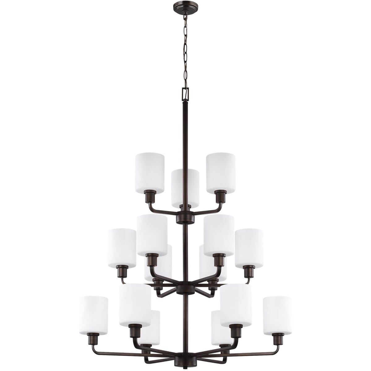 Sea Gull Canfield 15-Light Chandelier in Bronze