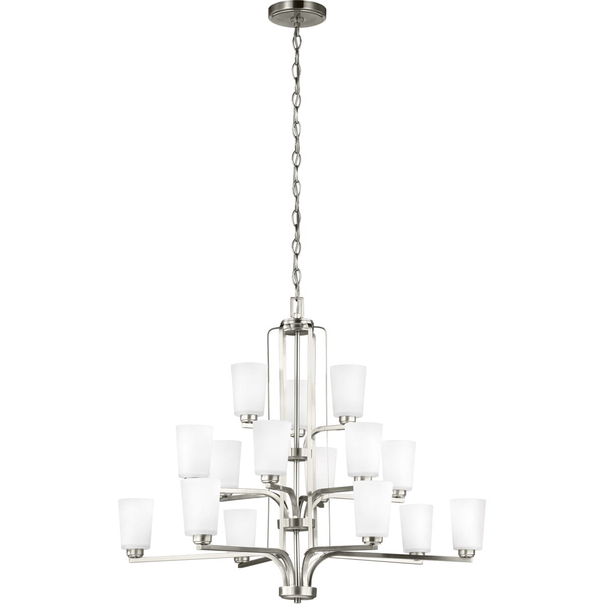 Sea Gull Franport 15-Light Chandelier in Brushed Nickel