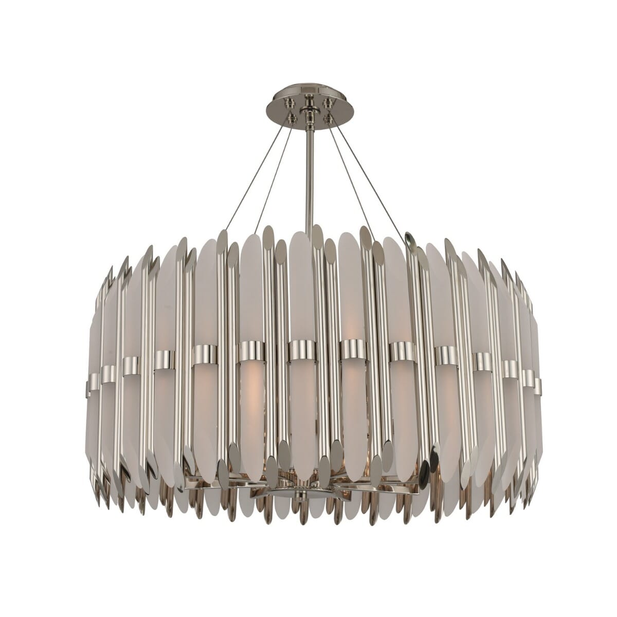 Kalco Massina 8-Light Pendant Light in Polished Nickel