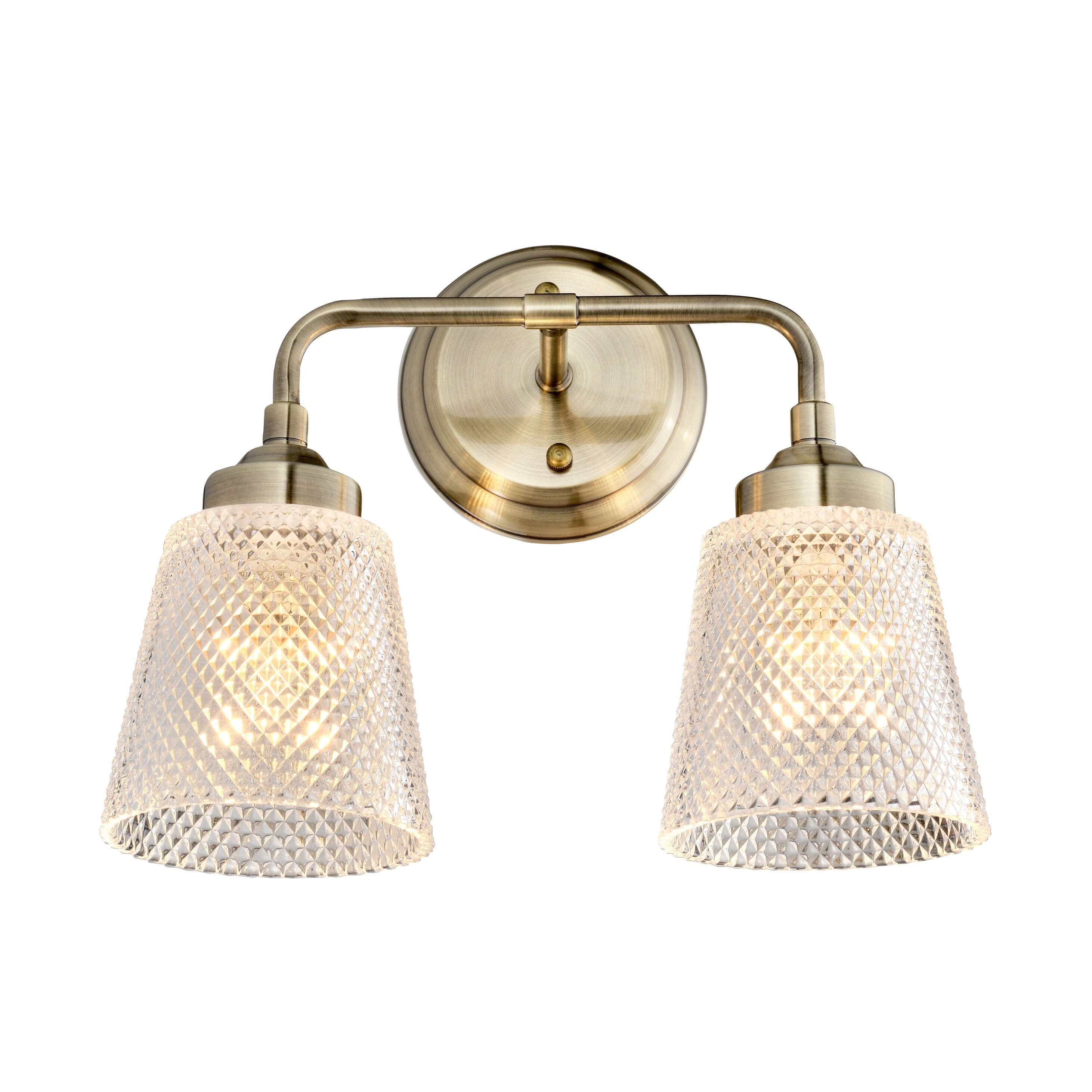 Varaluz Westport 2-Light 11" Bathroom Vanity Light in Antique Brass