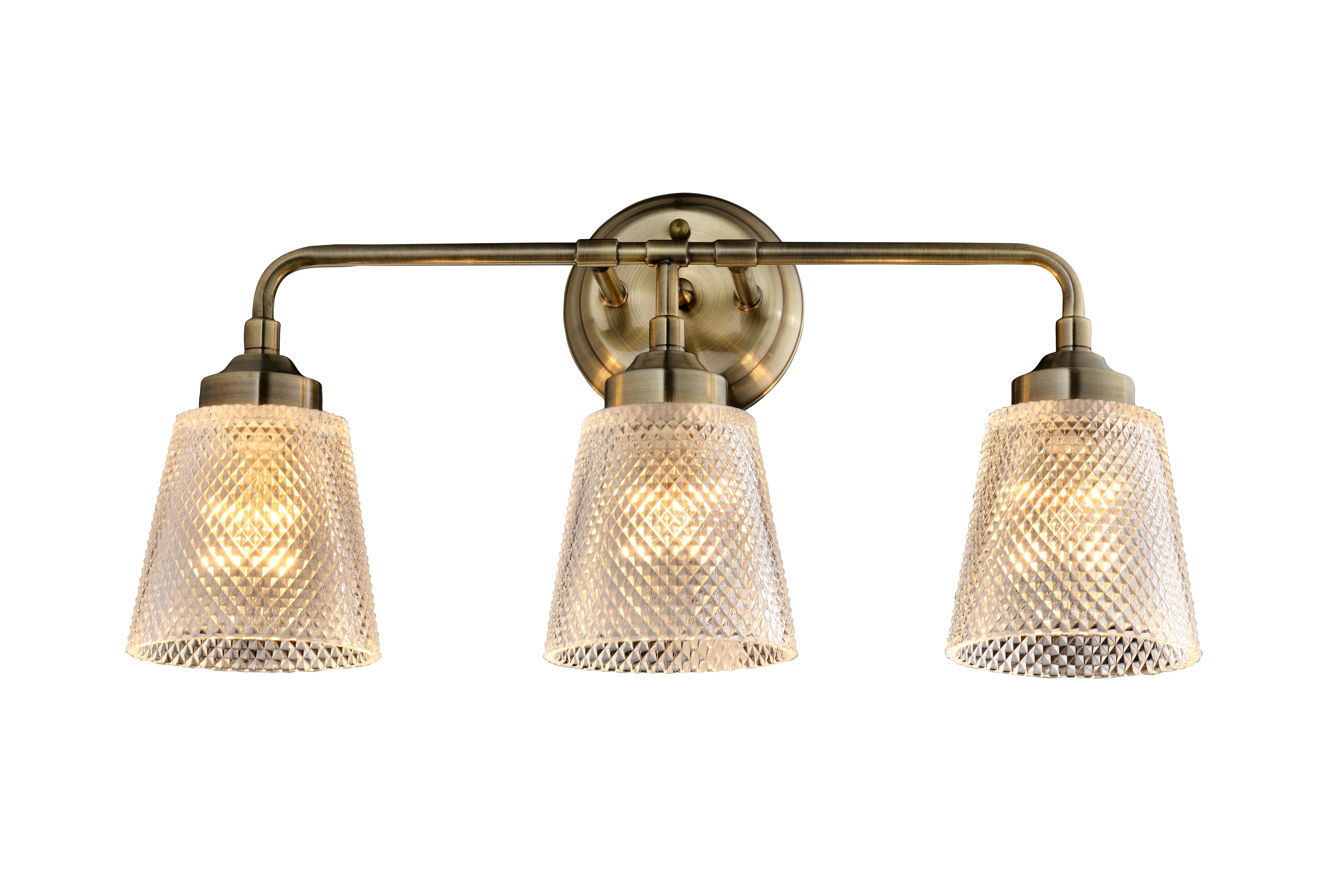 Varaluz Westport 3-Light 11" Bathroom Vanity Light in Antique Brass