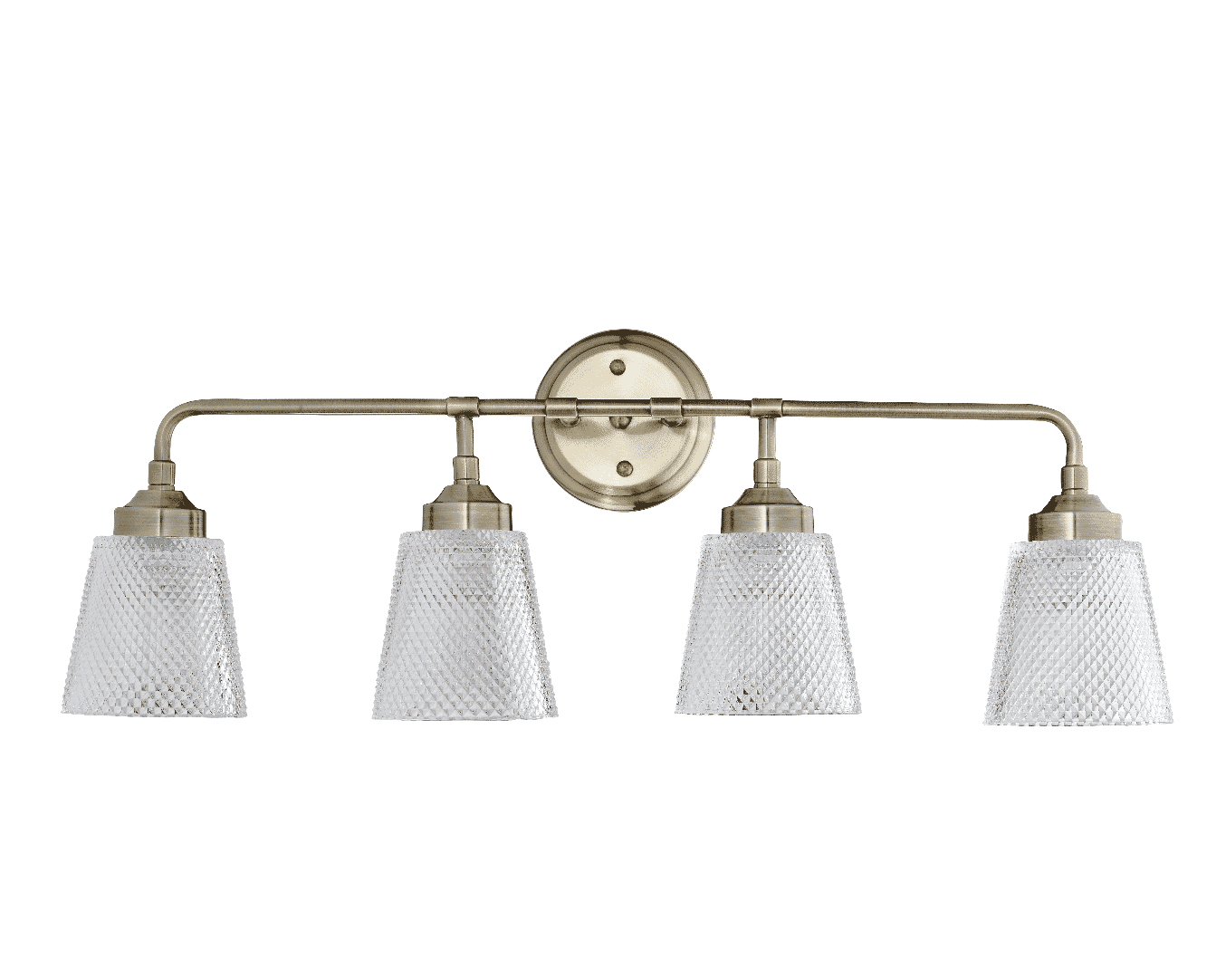 Varaluz Westport 4-Light 11" Bathroom Vanity Light in Antique Brass