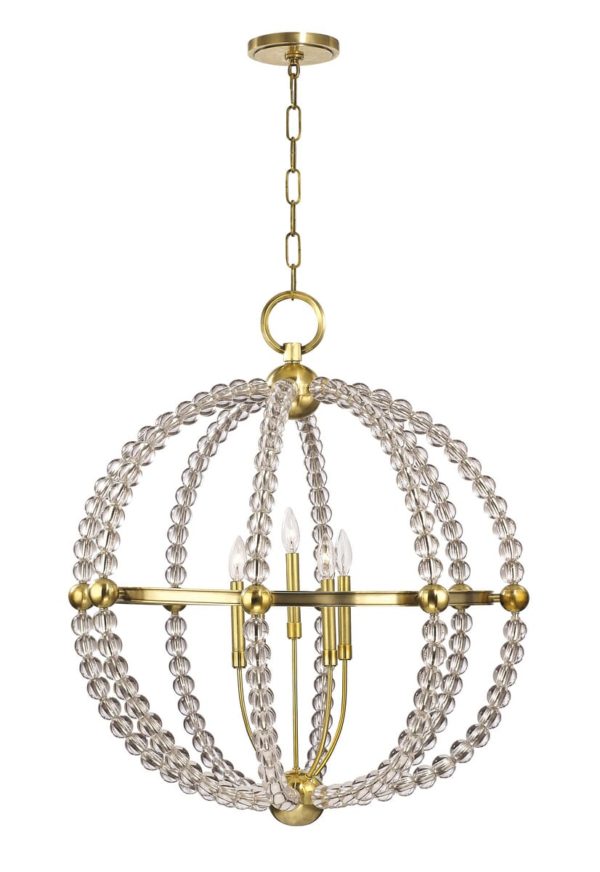 Hudson Valley Danville 5-Light Chandelier in Aged Brass