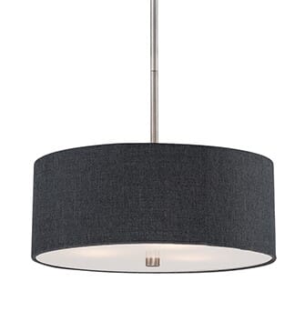 Millennium Jackson 3-Light Drum Pendant in Brushed Pewter