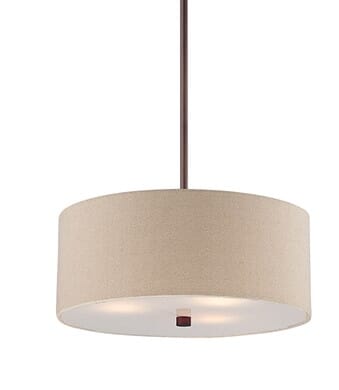 Millennium Jackson 3-Light Drum Pendant in Rubbed Bronze