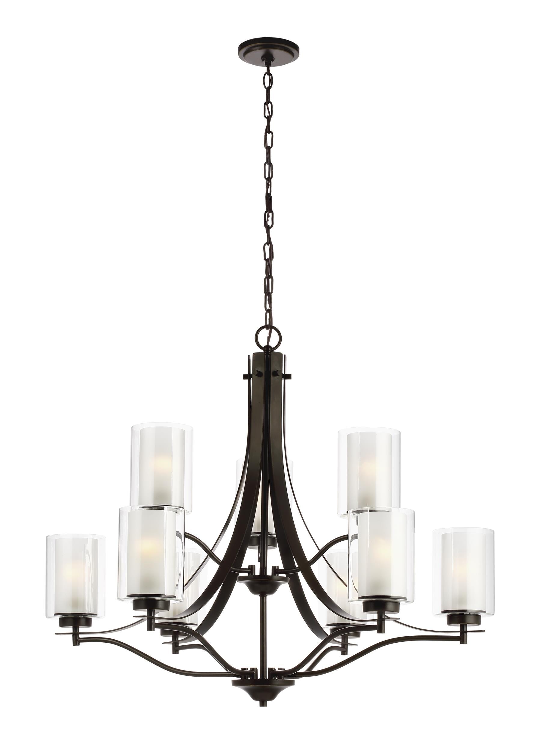 Sea Gull Elmwood Park 9-Light Traditional Chandelier in Heirloom Bronze