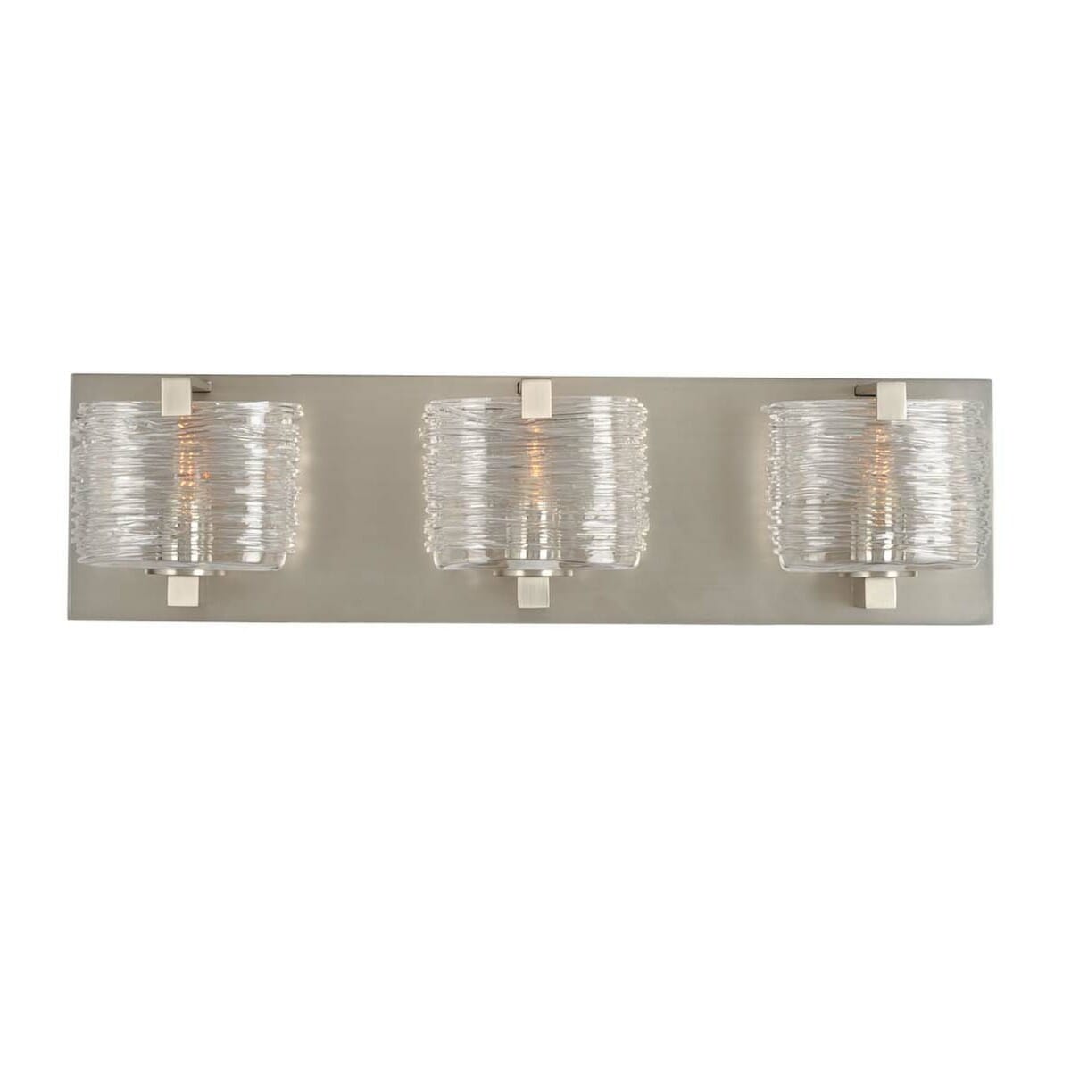 Kalco South Bay 3-Light 19" Bathroom Vanity Light in Satin Nickel