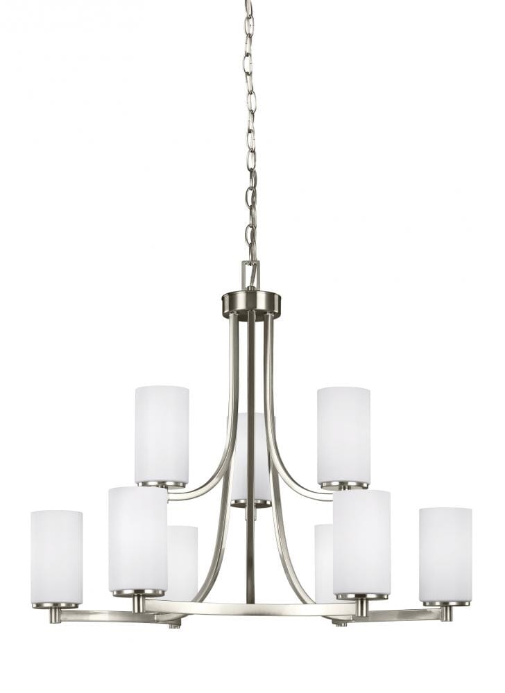 Sea Gull Hettinger 9-Light Chandelier in Brushed Nickel