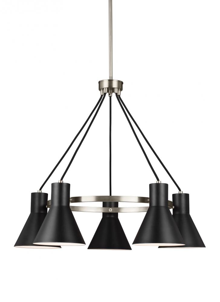 Sea Gull Towner 5-Light Chandelier in Brushed Nickel