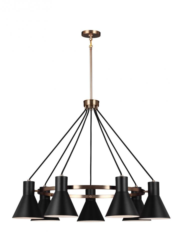 Sea Gull Towner 7-Light Chandelier in Satin Brass