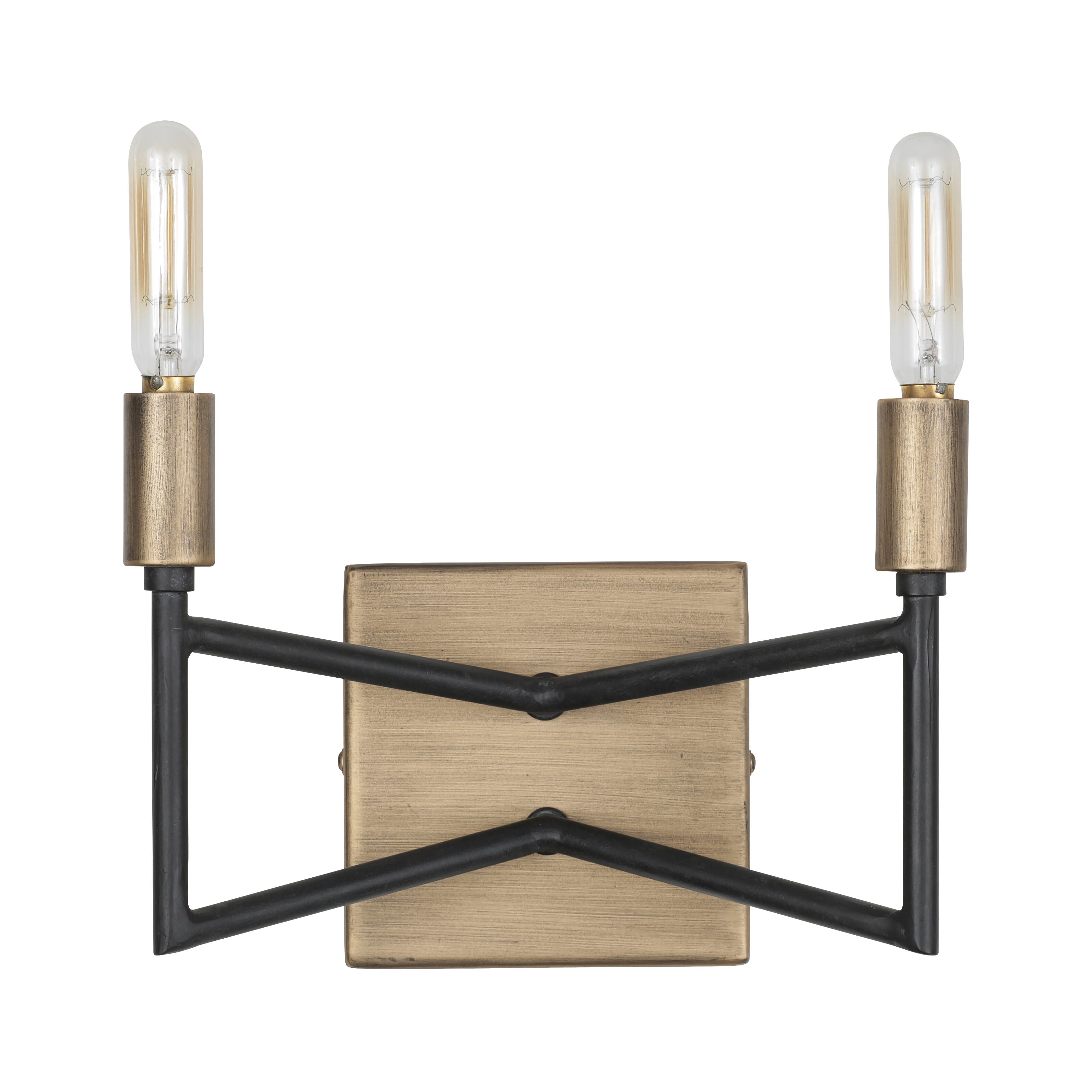 Varaluz Bodie 2-Light 6" Bathroom Vanity Light in Havana Gold with Carbon