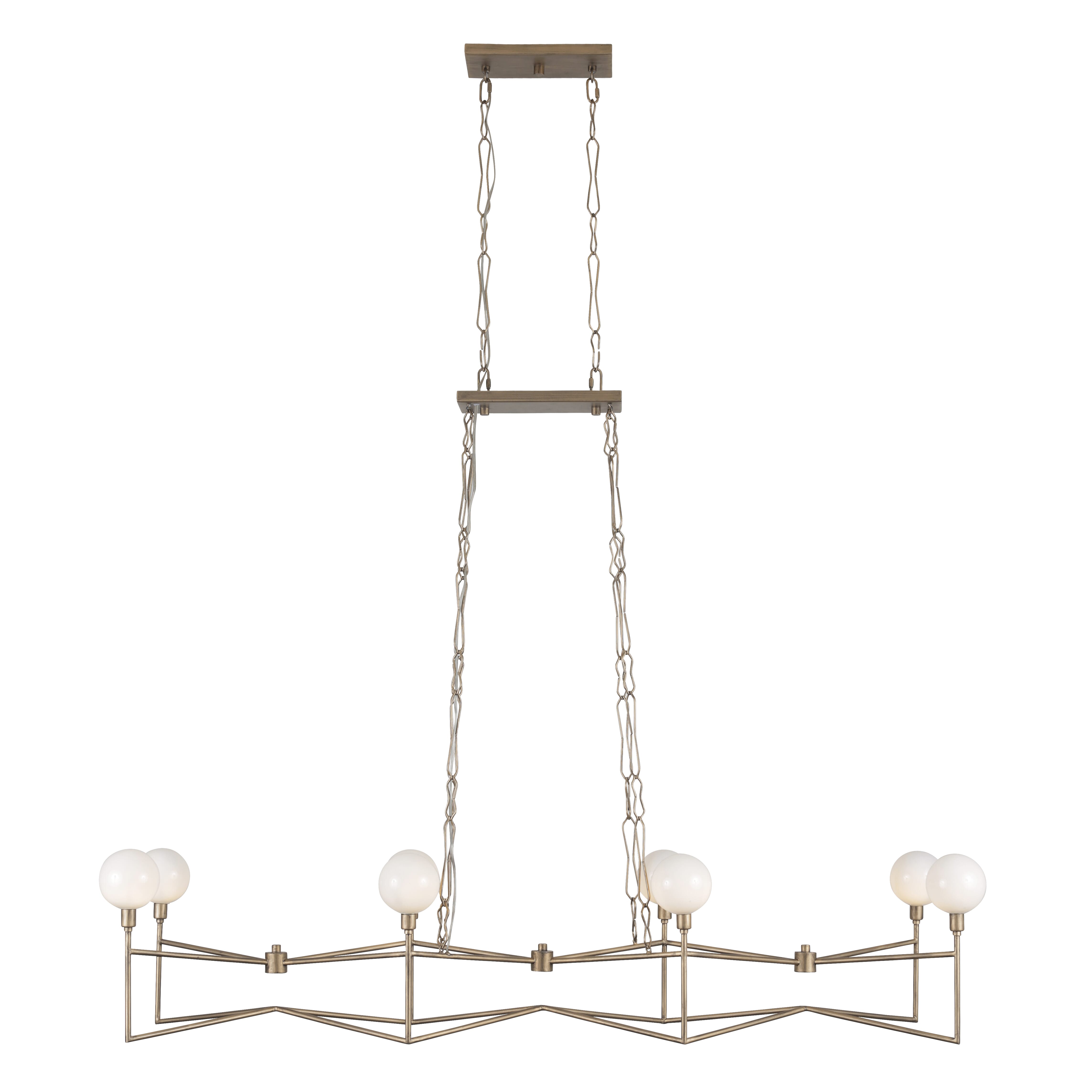 Varaluz Bodie 8-Light 54" Linear Pendant in Havana Gold