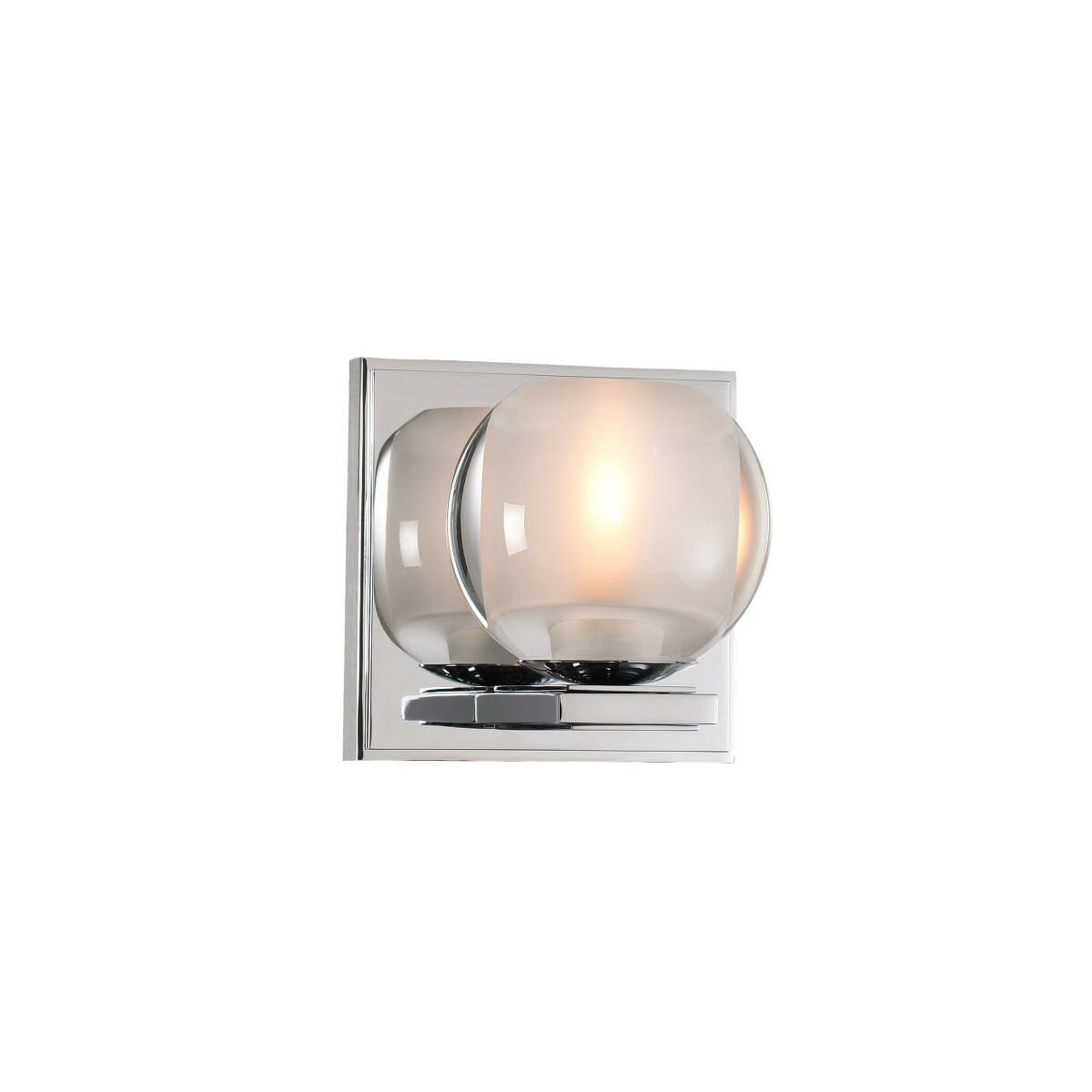 Kalco Corona 5" Bathroom Vanity Light in Chrome