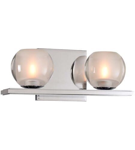 Kalco Corona 2-Light Bathroom Vanity Light in Chrome