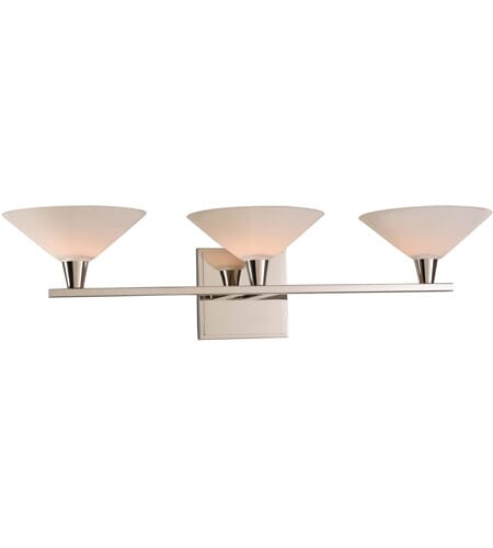 Kalco Galvaston 3-Light Bathroom Vanity Light in Polished Nickel