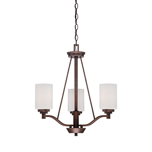 Millennium Lighting Durham 3-Light Chandelier in Rubbed Bronze