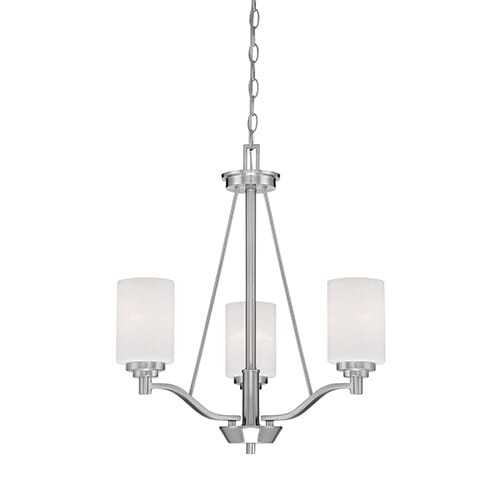 Millennium Lighting Durham 3-Light Chandelier in Satin Nickel