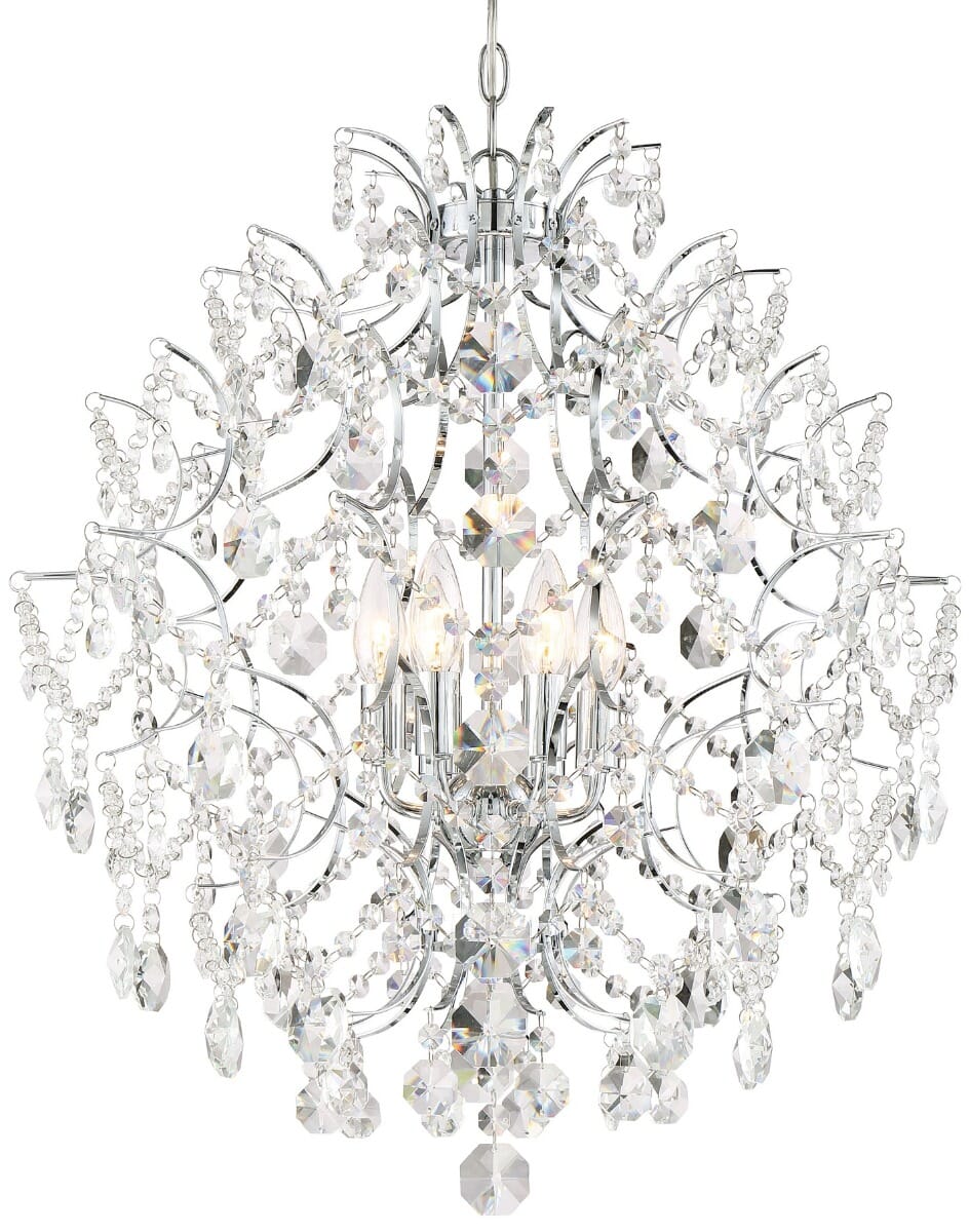 Minka Lavery Isabella's Crown 6-Light Crystal Chandelier in Chrome