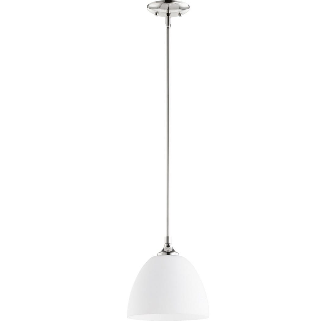 Quorum Enclave 9" Pendant Light in Polished Nickel