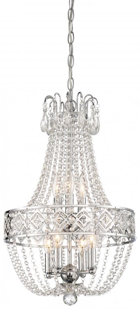 Minka Lavery 7-Light 14" Traditional Chandelier in Chrome