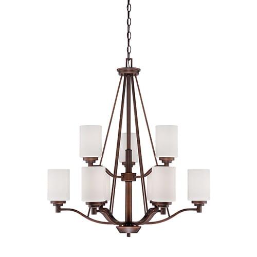 Millennium Lighting Durham 9-Light Chandelier in Rubbed Bronze