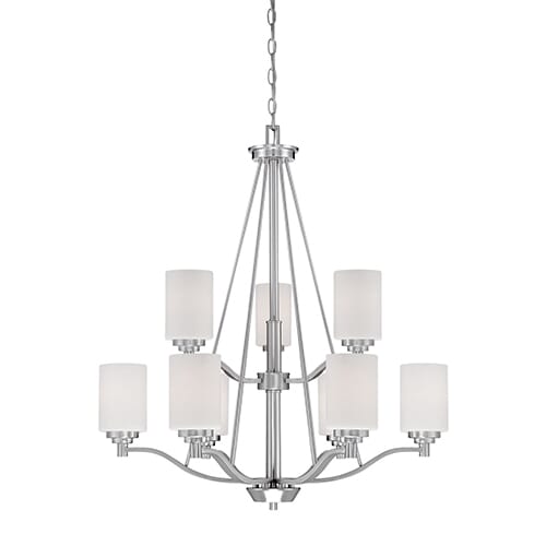 Millennium Lighting Durham 9-Light Chandelier in Satin Nickel