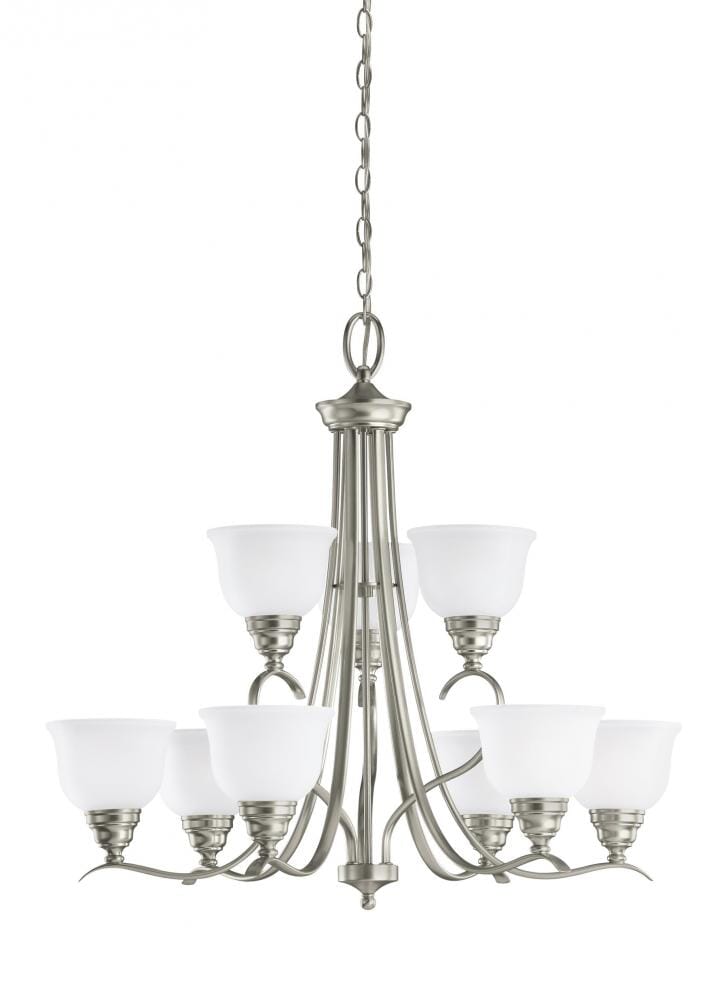 Sea Gull Wheaton 9-Light Chandelier in Brushed Nickel