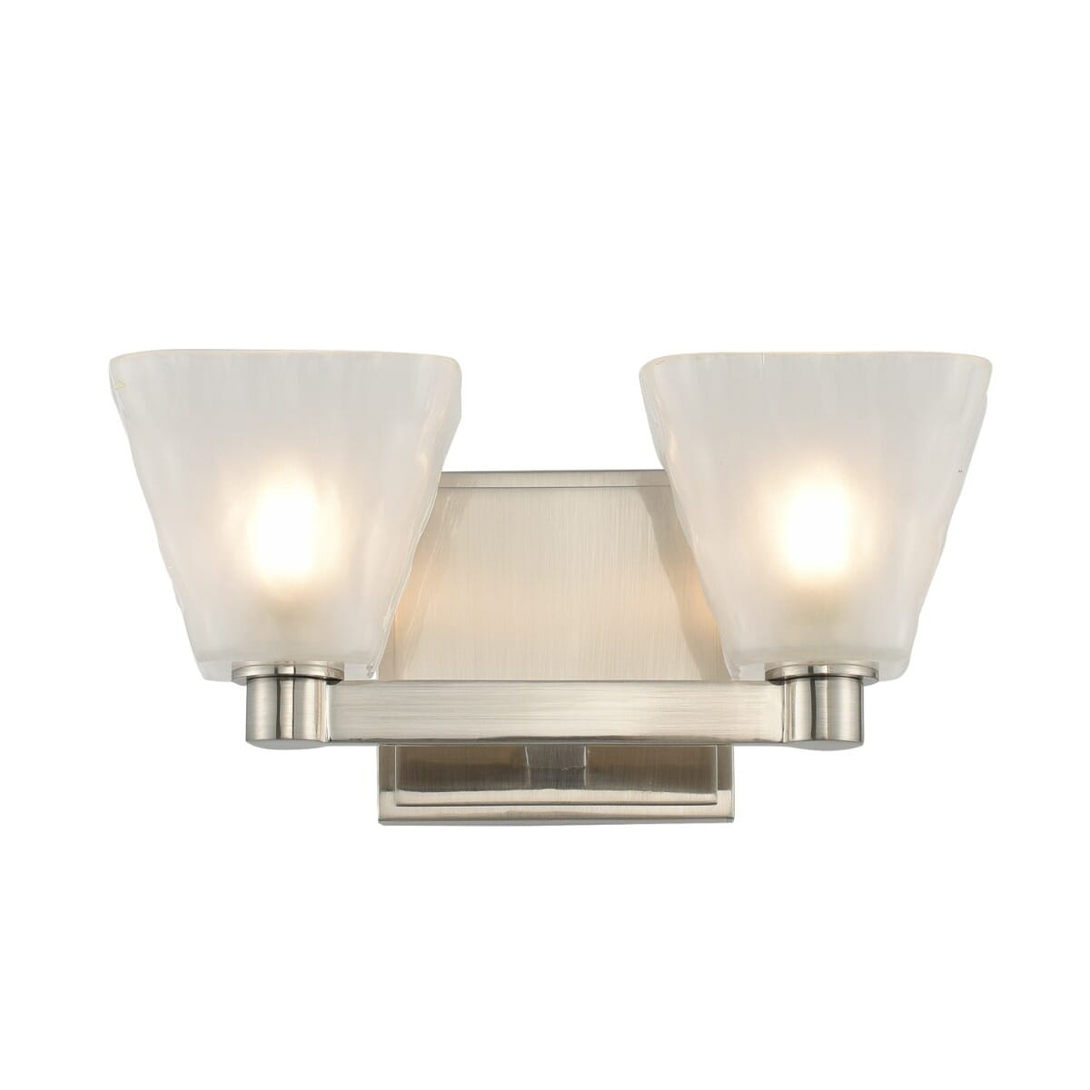 Kalco Weston 2-Light 5" Bathroom Vanity Light in Glazed Nickel