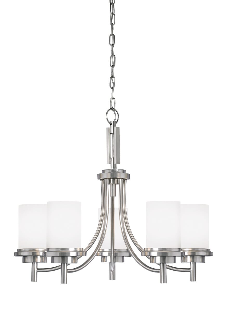 Sea Gull Winnetka 5-Light Chandelier in Brushed Nickel