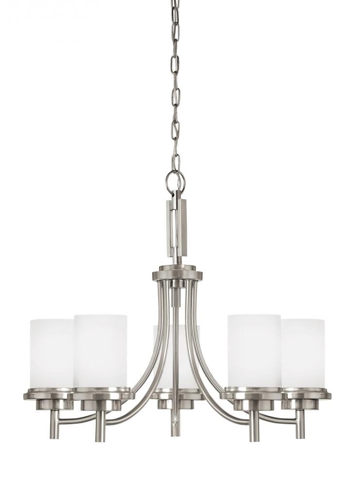 Sea Gull Winnetka 5-Light Chandelier in Brushed Nickel