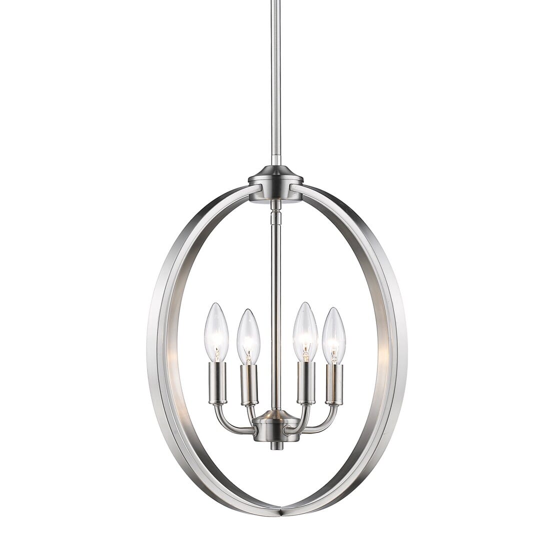 Golden Colson 4-Light Mini Chandelier in Pewter