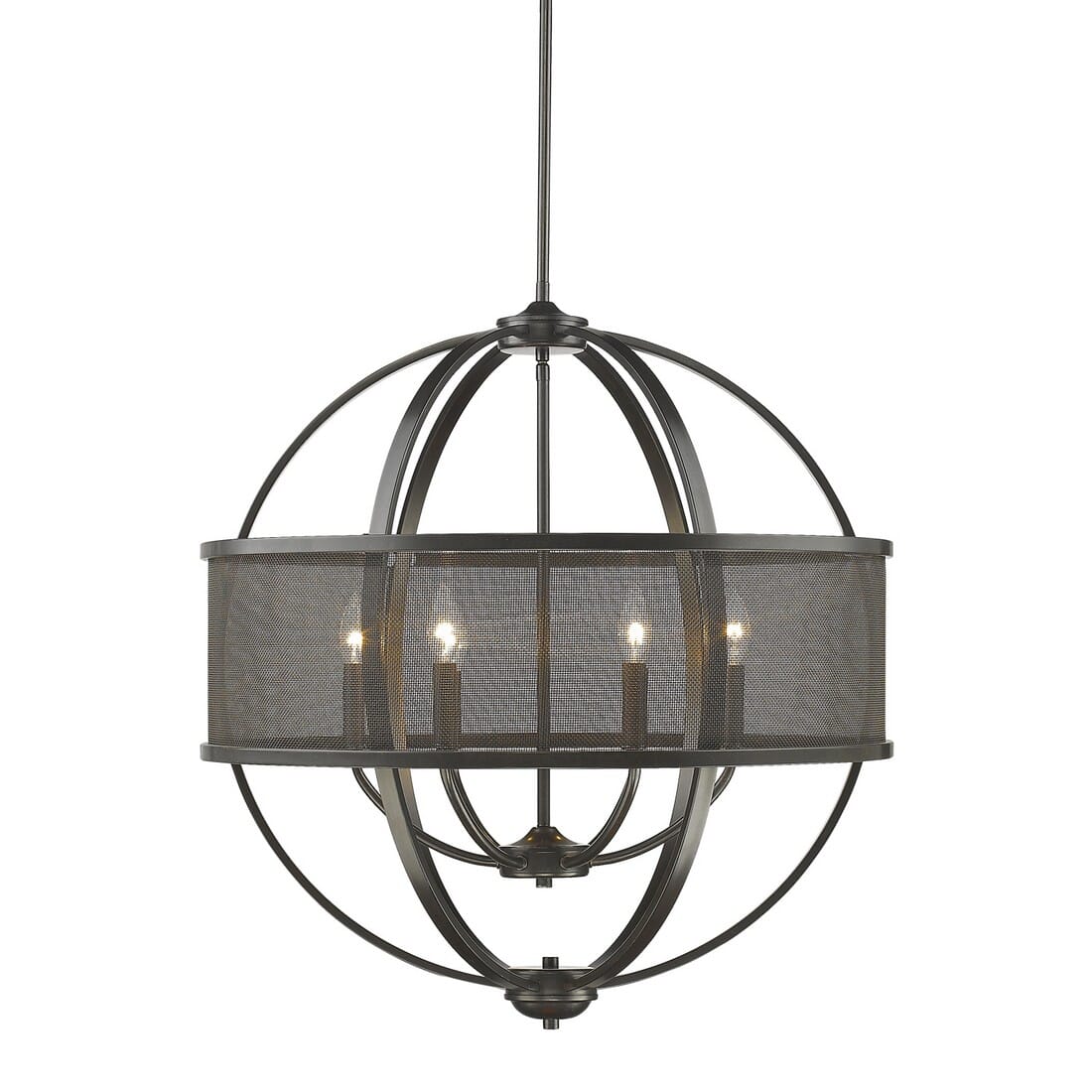 Golden Colson 6-Light Chandelier in Etruscan Bronze