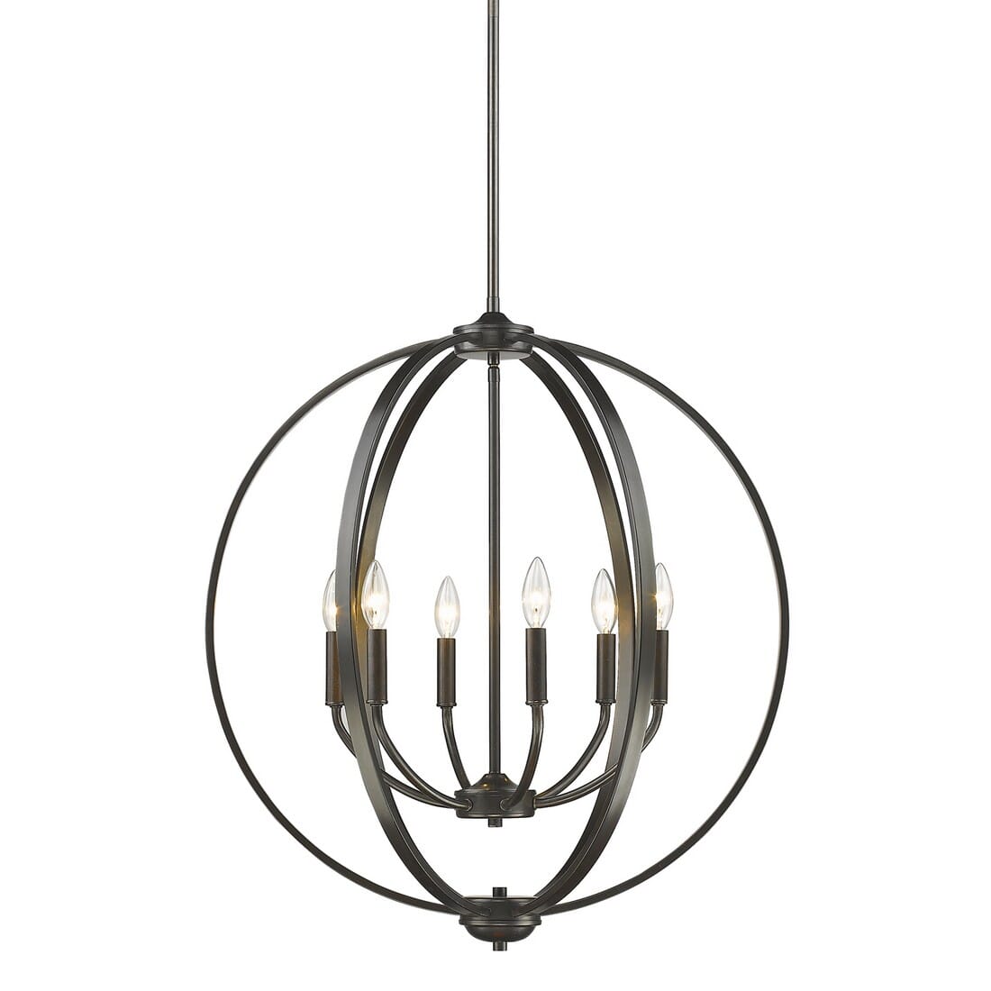 Golden Colson 6-Light Chandelier in Etruscan Bronze