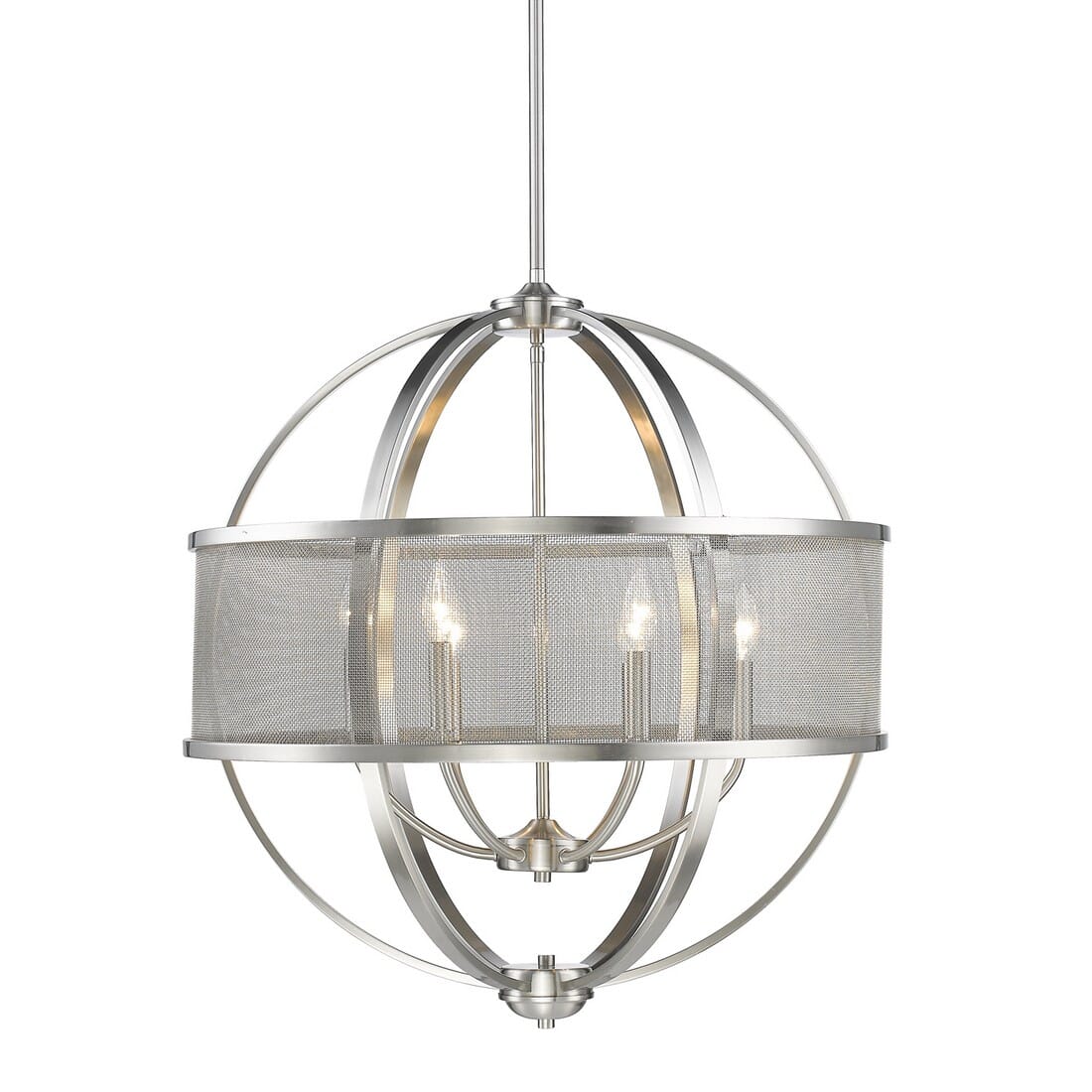 Golden Colson 6-Light Chandelier in Pewter