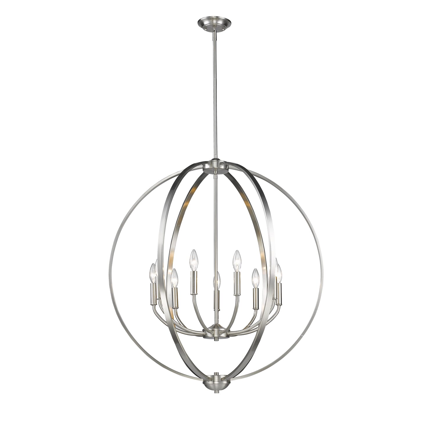 Golden Colson 9-Light Chandelier in Pewter