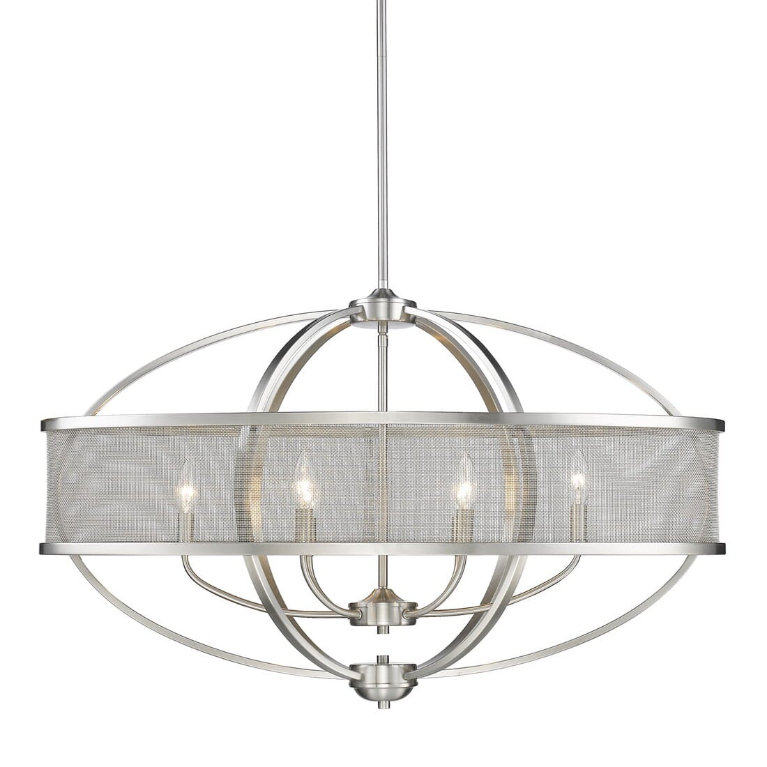 Golden Colson 6-Light 23" Pendant Light in Pewter