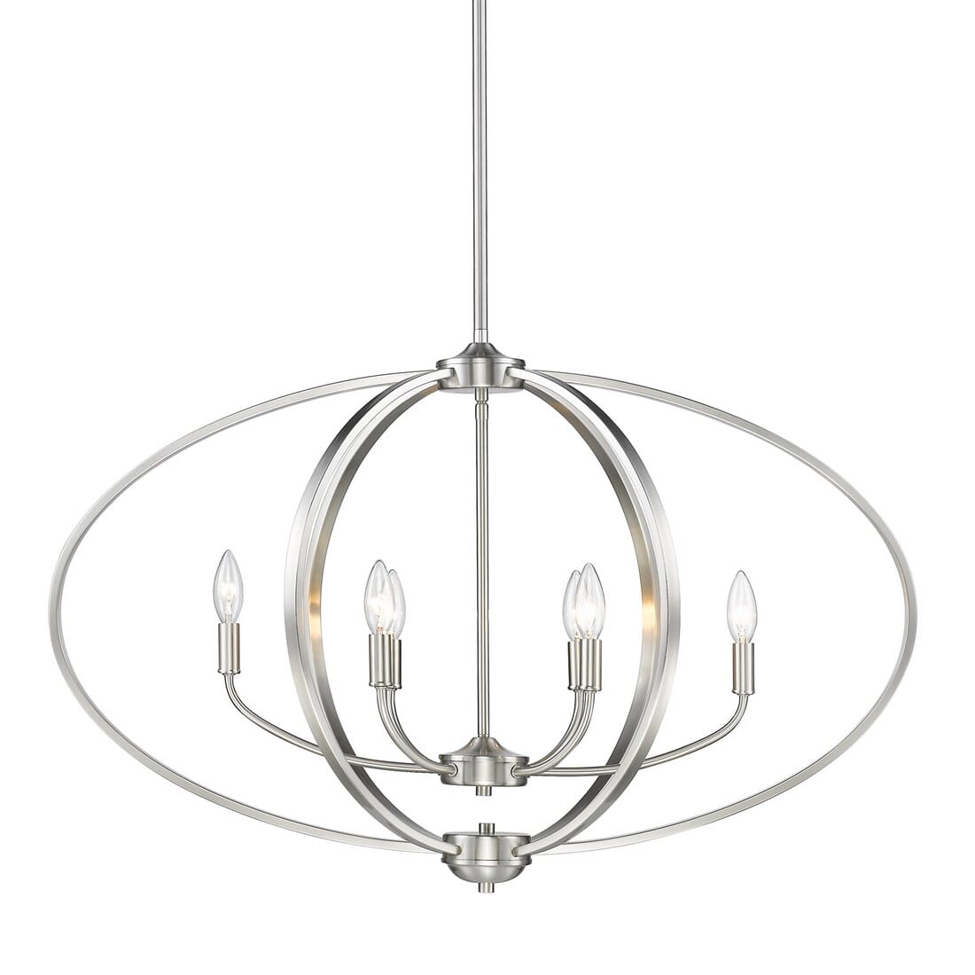 Golden Colson 6-Light 23" Pendant Light in Pewter