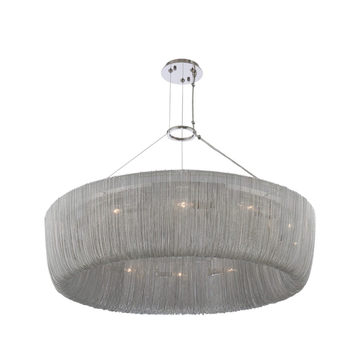 Kalco Genevieve 12-Light Pendant Light in Polished Nickel